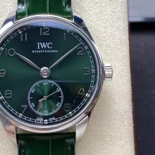 IWC Portuguese IW358310 GR Factory 1:1 Best Edition SS Green Dial Silvery Markers