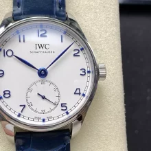 IWC Portuguese IW358304 GR Factory 1:1 Best Edition SS White Dial Blue Markers