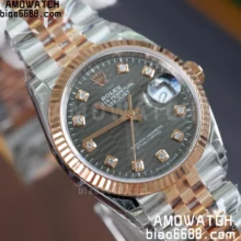 Rolex DateJust 36 126233 SS/YG VSF 1:1 Best Edition 904L Steel Black Textured Dial on Jubilee Bracelet VS3235