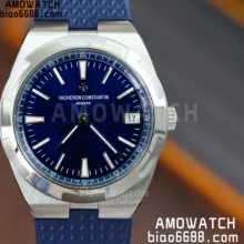 VC Overseas 4500V SS ZF 1:1 Best Edition Blue Dial on Blue Rubber Strap A5100