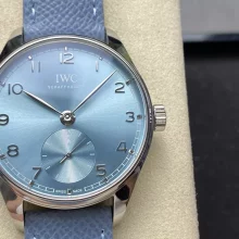 IWC Portuguese IW358402 GR Factory 1:1 Best Edition SS Ice Blue Dial Silvery Markers