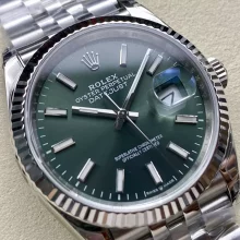 Rolex DateJust 36mm SS 116234 VS Factory 1:1 Best Edition 904L Steel Green Stick Dial on Jubilee Bracelet VS3235