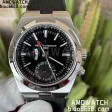 VC Overseas 41mm 7900V GR Factory 1:1 Best Edition Black Dial Black Rubber Strap