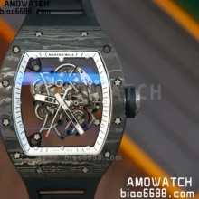 Richard Mille RM055 NTPT APSF 1:1 Best Edition White Bezel Black Crown on Rubber Strap RMUL2 Super Clone