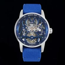 AP Code 11.59 Skeleton Tourbillon 26600CR APPF Best Edition Blue Nylon Strap