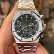 AP Royal Oak Chrono 26240ST SS APS Factory 1:1 Best Edition Green Dial  SA4401 Super Clone