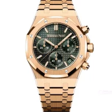 AP Royal Oak Chrono 26240OR RG APS Factory 1:1 Best Edition Green Dial  SA4401 Super Clone