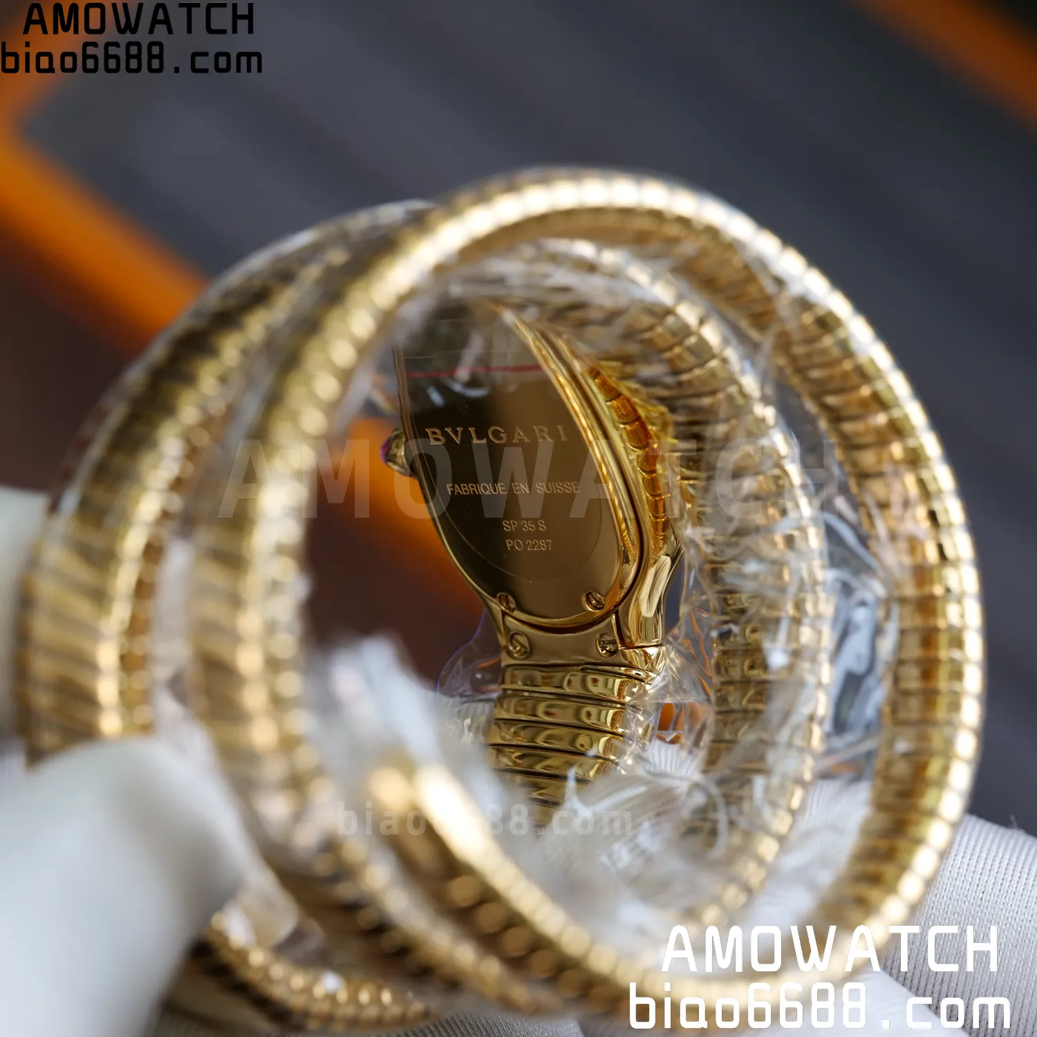 BVLGARI SERPENTI 103002 YG BVF 1:1 Best Edition White Dial on YG Bracelet ETA Quartz 83 8f0dc134428361b AMO Watch