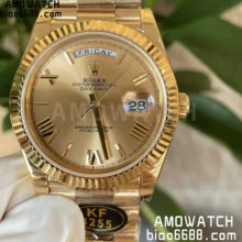 Rolex  Day Date 40 YG 228238 KF 1:1 Best Edition YG Roman Dial on President Bracelet (Gain Weight)