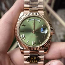 Rolex Day Date 40 RG 228235 KF 1:1 Best Edition Green Roman Dial on President Bracelet (Gain Weight)