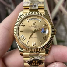 Rolex  Day Date 40 YG 228238 KF 1:1 Best Edition YG Roman Dial on President Bracelet (Gain Weight)