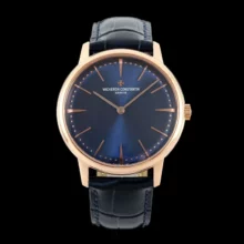 VC Patrimony 81180 YG KZF Best Edition Blue Dial on Blue Leather Strap