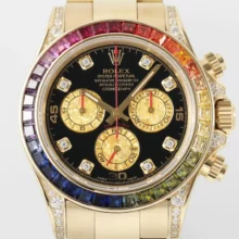 Daytona 116598RBOW Rainbow ZF 1:1 Best Edition Black Diamonds Dial on YG Bracelet SH4130