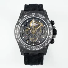 Rolex Daytona Diw 40mm GETF 1:1 Best Edition Gray Skeleton Dial Black Nylon Strap