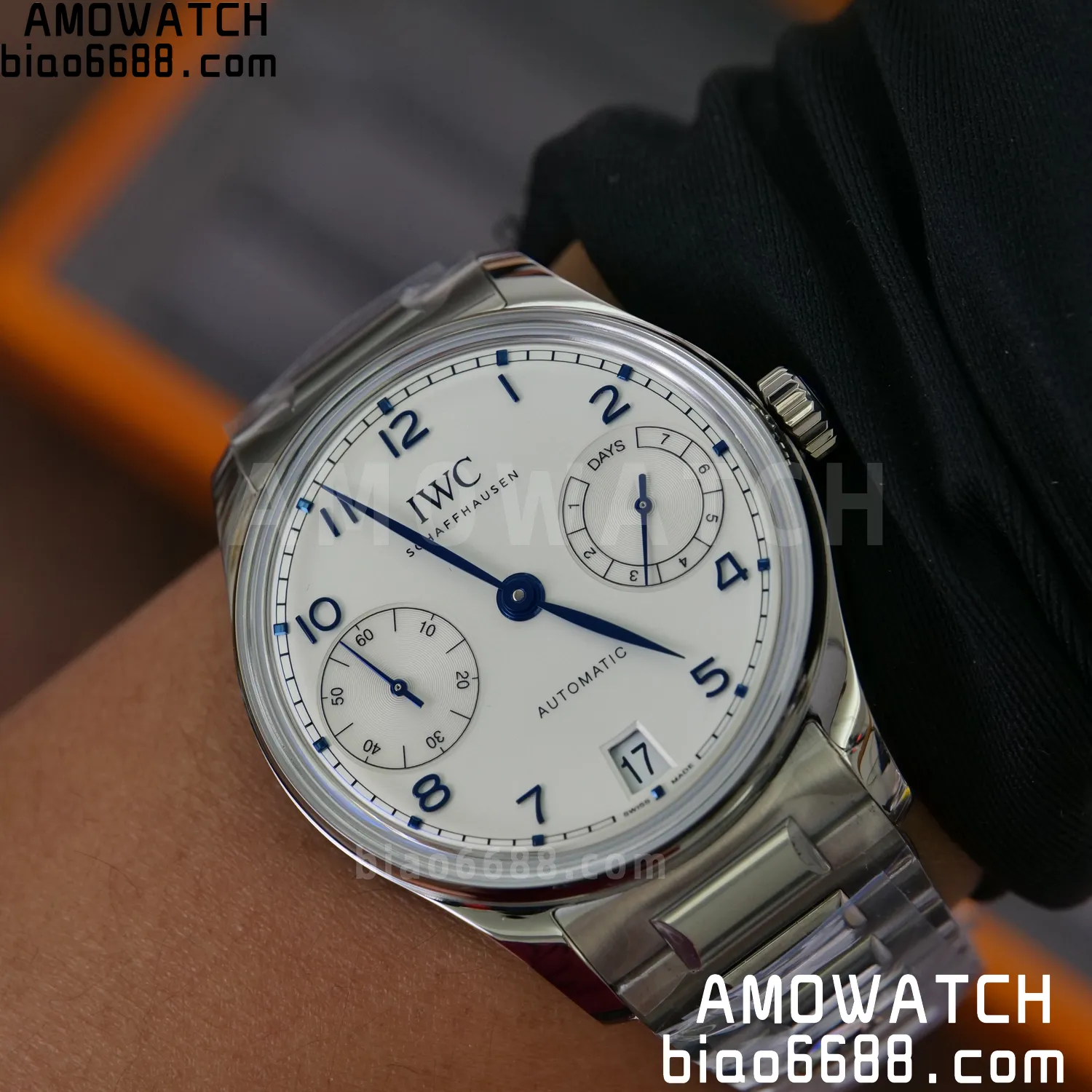 IWC Portugieser Automatic SS IW501702 APS Factory 1:1 Best Edition White Dial on SS bracelet 99 287125ae528cc6a AMO Watch