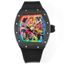 RICHARD MILLE RM68-01 RMF Best Edition Black ceramic case Black Rubber Strap Tourbillon