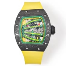 RICHARD MILLE RM5901 RM59-01 RMF Best Edition Black NTPT Case Yellow Rubber Strap Tourbillon