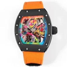 RICHARD MILLE RM68-01 RMF Best Edition Black ceramic case Orange Nylon Strap Tourbillon