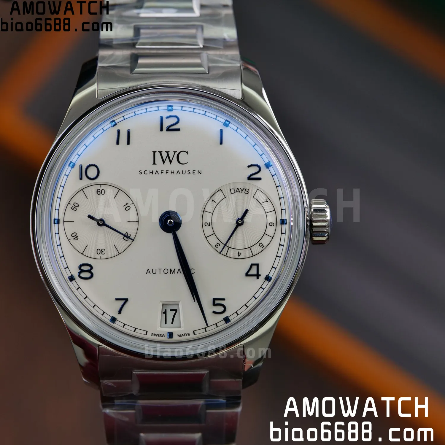 IWC Portugieser Automatic SS IW501702 APS Factory 1:1 Best Edition White Dial on SS bracelet 77 7e1abf6e025b79b AMO Watch