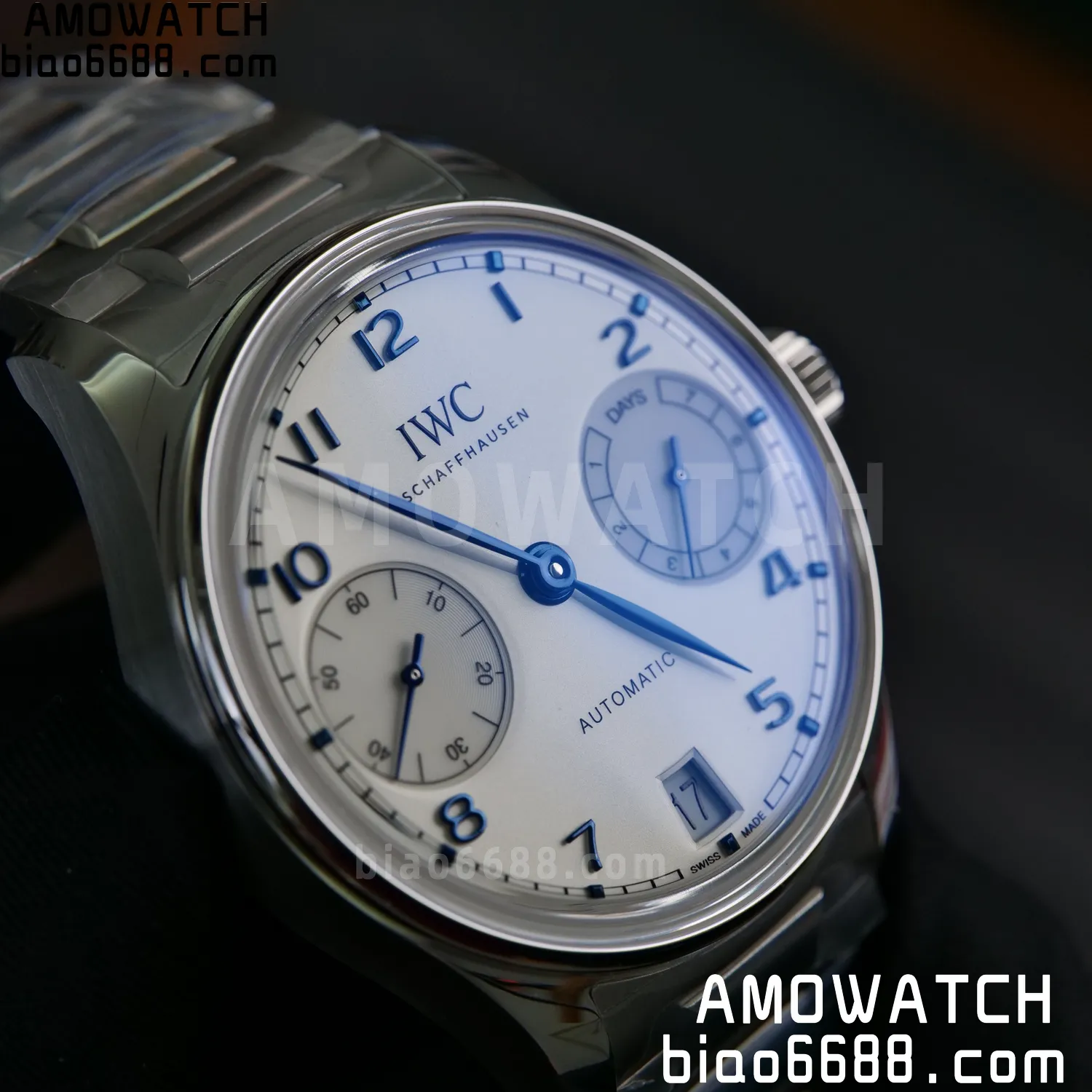 IWC Portugieser Automatic SS IW501702 APS Factory 1:1 Best Edition White Dial on SS bracelet 88 856a063cffa46b5 AMO Watch