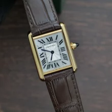 CARTIER Tank Must RG 22mm F1 1:1 Best Edition White Dial on Brown Leather Strap Ronda