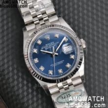 ROLEX DateJust 36 126234-0037 904L SS Clean Factory 1:1 Best Edition Blue Diamond Dial