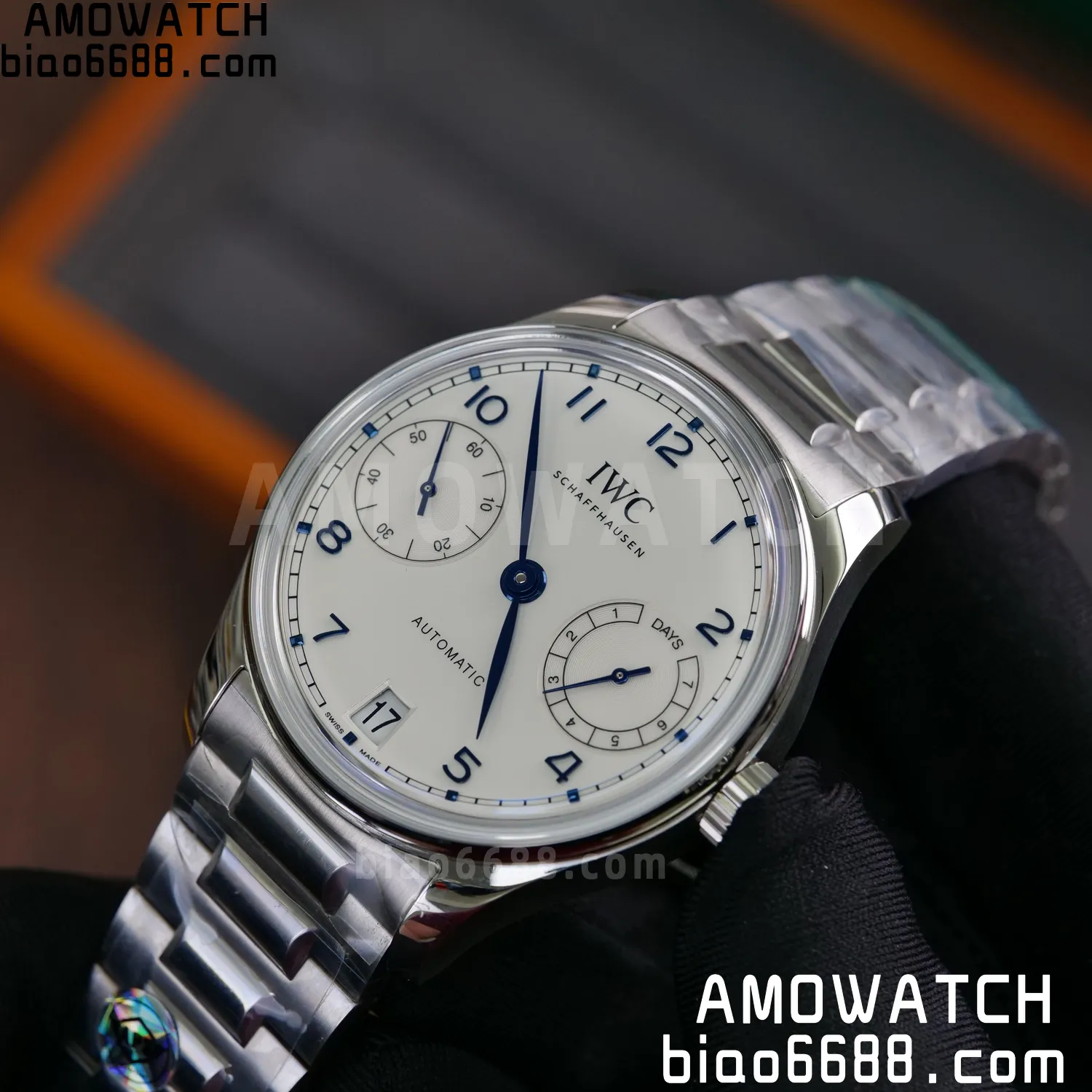 IWC Portugieser Automatic SS IW501702 APS Factory 1:1 Best Edition White Dial on SS bracelet 83 9f3b513e6d8638b AMO Watch