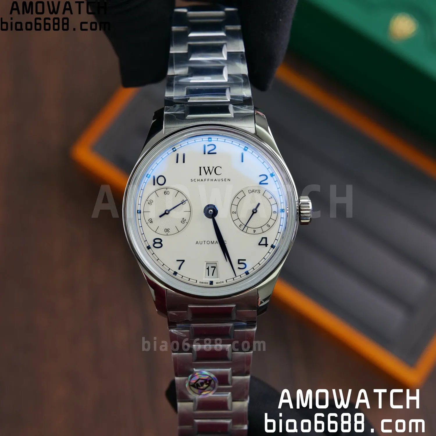 IWC Portugieser Automatic SS IW501702 APS Factory 1:1 Best Edition White Dial on SS bracelet 76 a932aac345ac739 AMO Watch