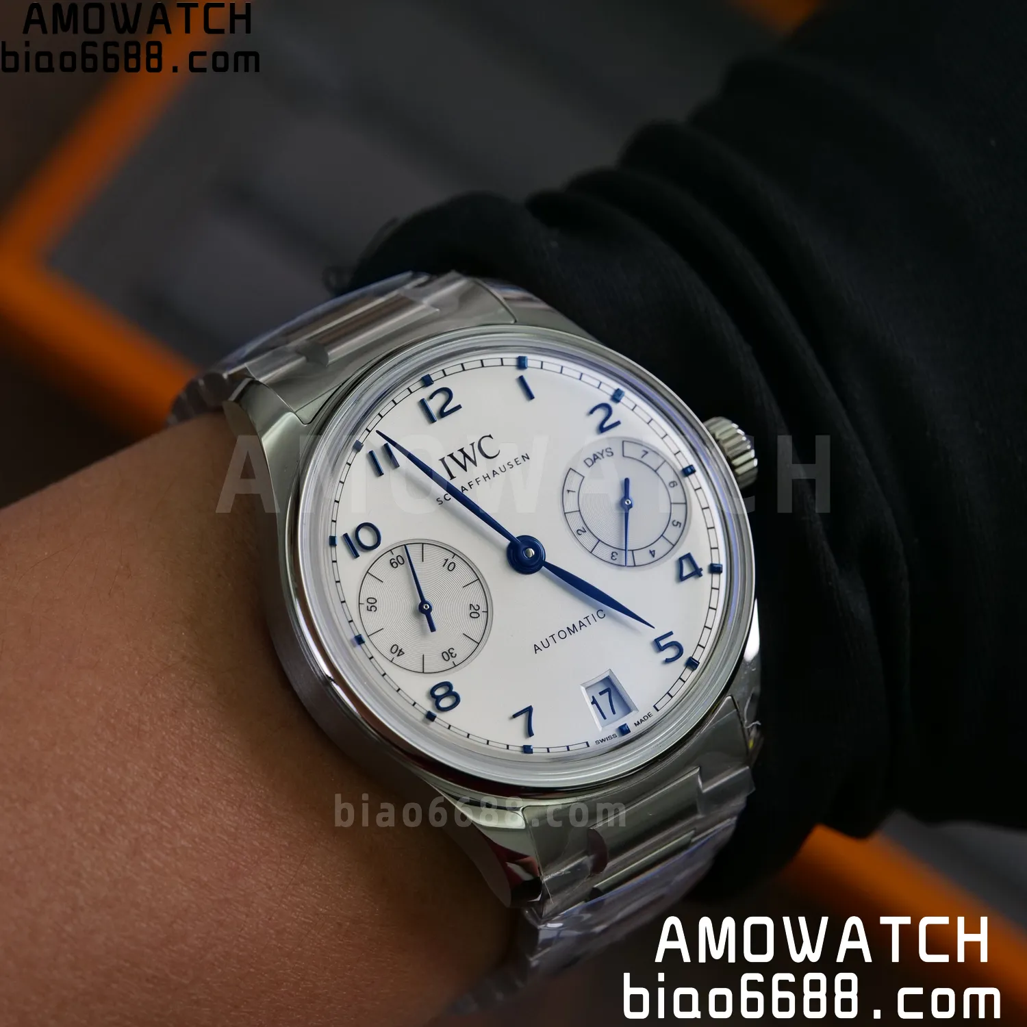 IWC Portugieser Automatic SS IW501702 APS Factory 1:1 Best Edition White Dial on SS bracelet 100 bee12aba80a3162 AMO Watch