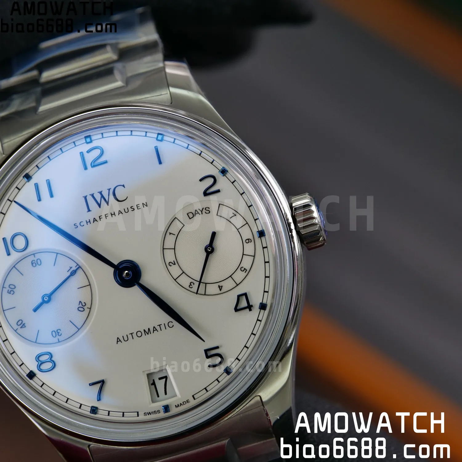 IWC Portugieser Automatic SS IW501702 APS Factory 1:1 Best Edition White Dial on SS bracelet 85 c97939eb75772c2 AMO Watch