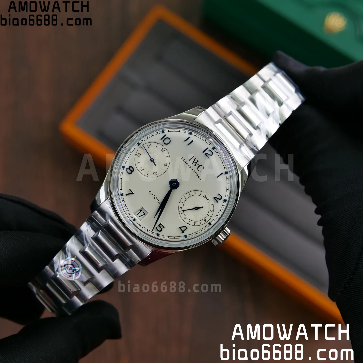 IWC Portugieser Automatic SS IW501702 APS Factory 1:1 Best Edition White Dial on SS bracelet 72 ea5de471b865bcb AMO Watch