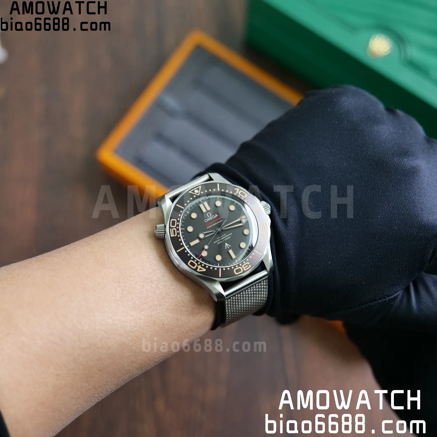 OMEGA Seamaster 300 "No Time to Die" Limited Edition VSF 1:1 Best Edition on Titanium Mesh Bracelet SA8806 Super Clone V7 88 238219ed1f18fe1 AMO Watch