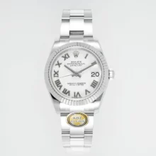 Lady DateJust 31 278274 ARF 1:1 Best Edition 904L Steel White Roman Dial on SS Oyster Bracelet ETA 2688