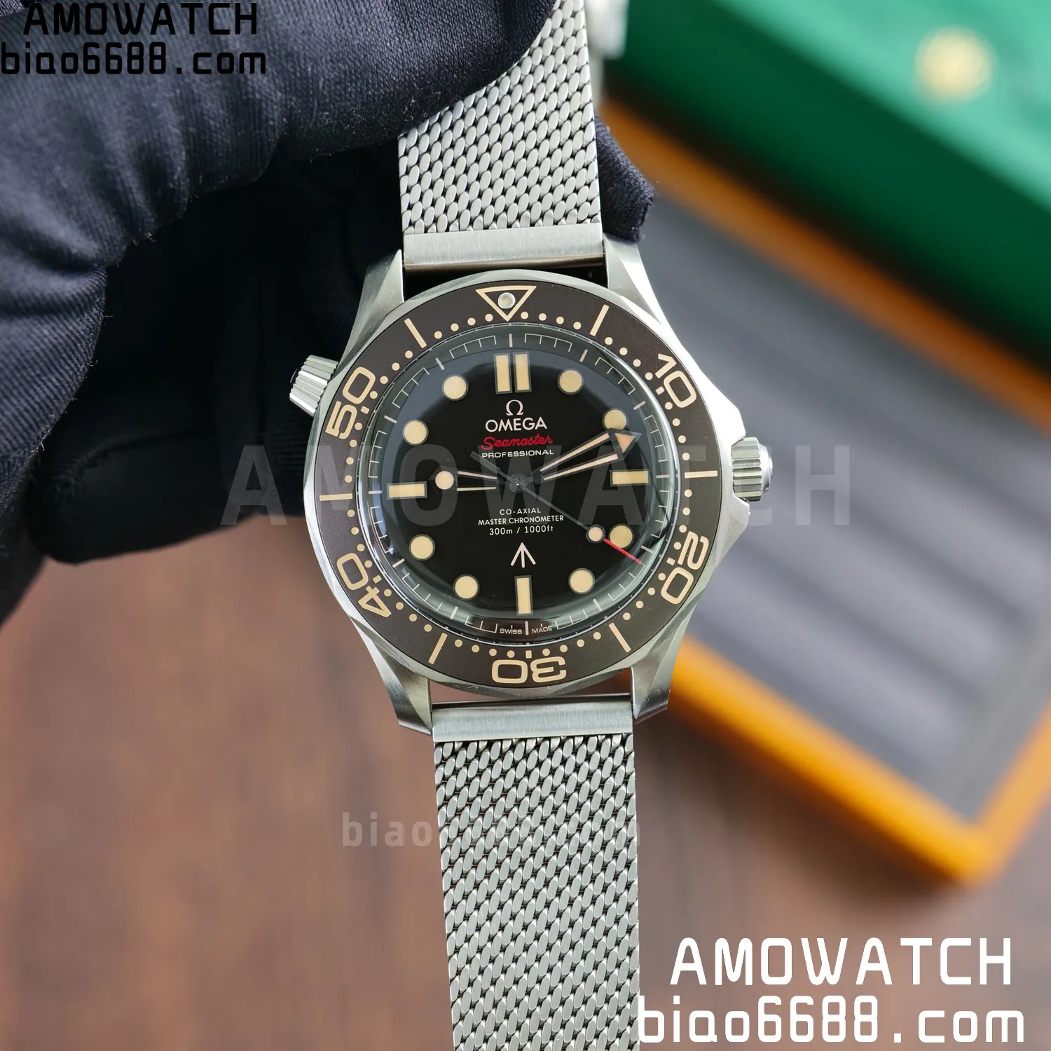 OMEGA Seamaster 300 "No Time to Die" Limited Edition VSF 1:1 Best Edition on Titanium Mesh Bracelet SA8806 Super Clone V7 68 99d5e1ab32281e3 AMO Watch