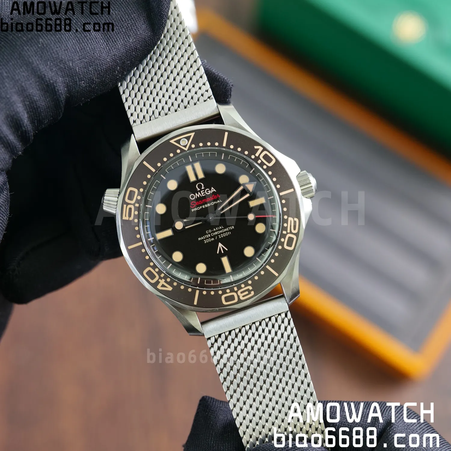 OMEGA Seamaster 300 "No Time to Die" Limited Edition VSF 1:1 Best Edition on Titanium Mesh Bracelet SA8806 Super Clone V7 67 9f76e77bae9c84d AMO Watch