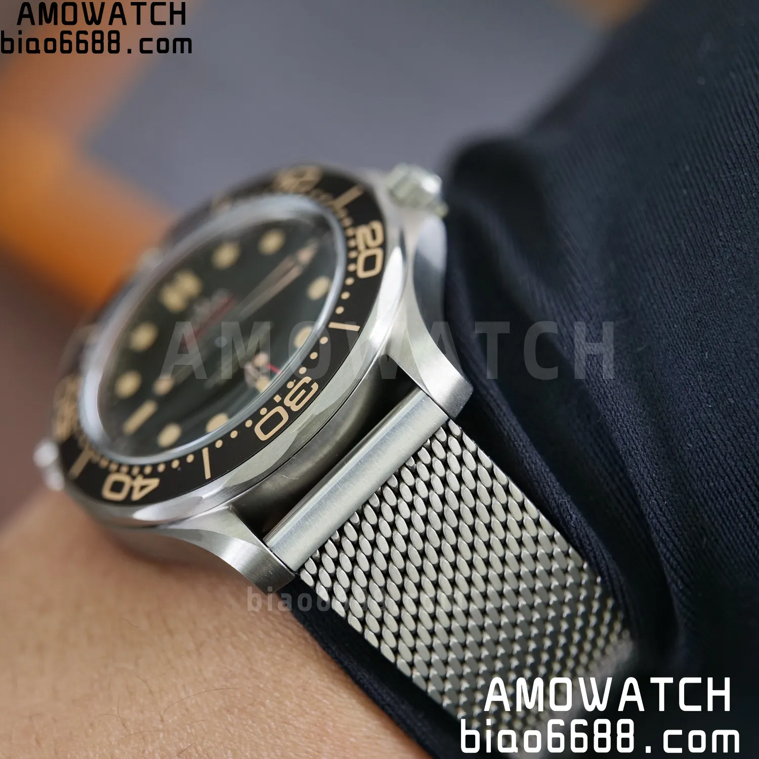 OMEGA Seamaster 300 "No Time to Die" Limited Edition VSF 1:1 Best Edition on Titanium Mesh Bracelet SA8806 Super Clone V7 93 a93dd7e59884294 AMO Watch