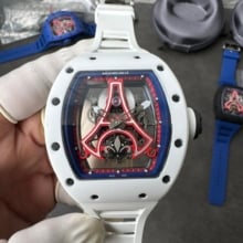 RICHARD MILLE RM52-03  RM5203 RMF Best Edition White ceramic case White Rubber Strap Tourbillon