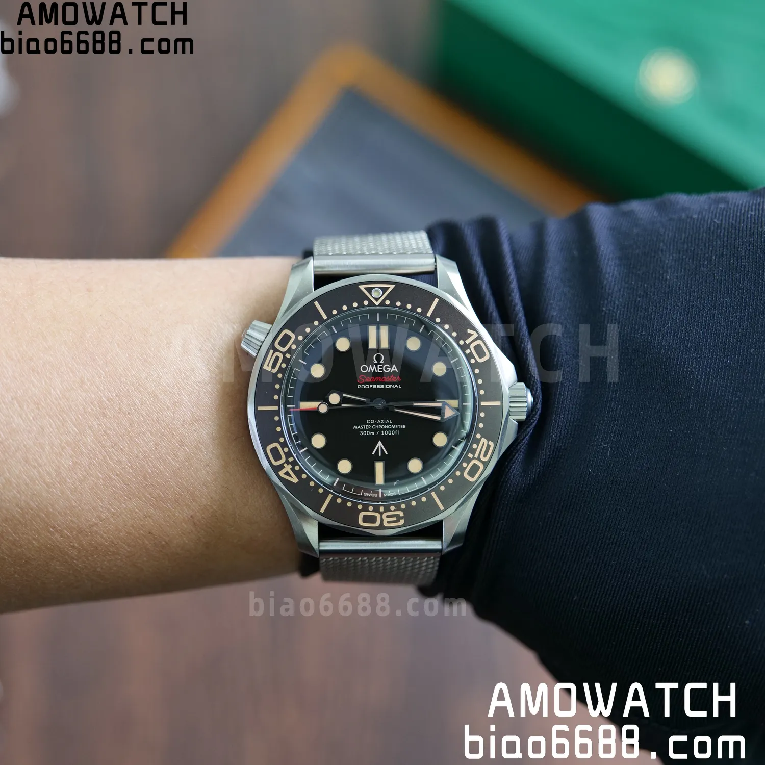 OMEGA Seamaster 300 "No Time to Die" Limited Edition VSF 1:1 Best Edition on Titanium Mesh Bracelet SA8806 Super Clone V7 92 ce4b2fbe9ea22f0 AMO Watch