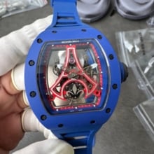 RICHARD MILLE RM52-03  RM5203 RMF Best Edition Blue ceramic case Blue Rubber Strap Tourbillon