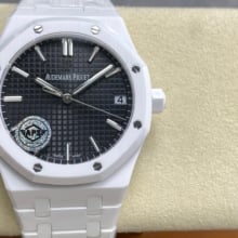 AP Royal Oak 41mm 15500 Blue Ceramic APSF 1:1 Best Edition White Dial on Ceramic Bracelet A4302