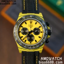 Daytona DIW Yellow Carbon N6F1:1 Best Edition Yellow/Black Dial on Black Nylon Strap SA4130