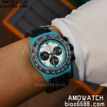 Daytona DIW Tiffany Carbon N6F1:1 Best Edition White/Black Dial on Black Nylon Strap SA4130