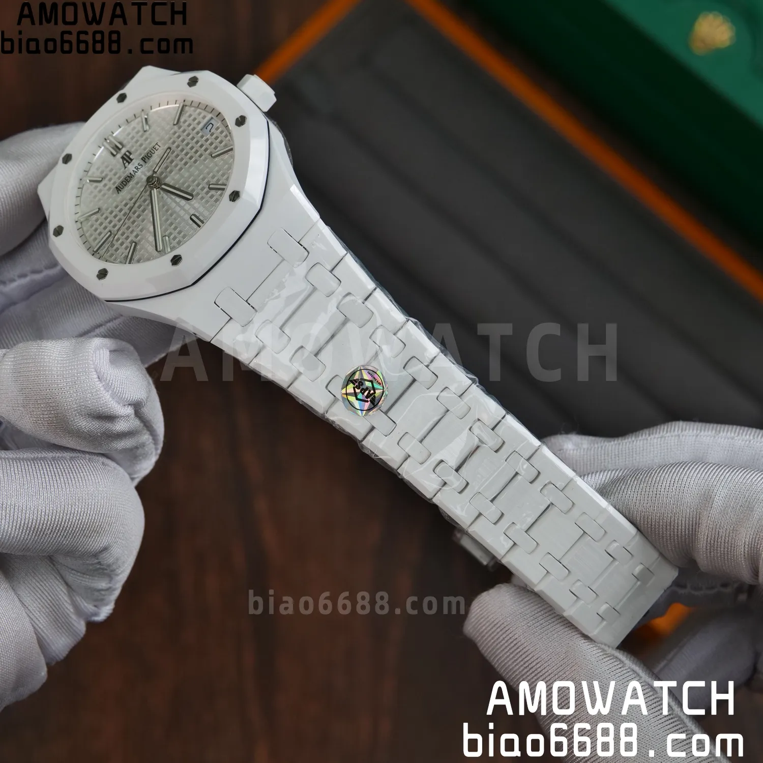 AP Royal Oak 41mm 15500 White Ceramic APSF 1:1 Best Edition White Dial on Ceramic Bracelet A4302 59 636dd4af63c4b7c AMO Watch