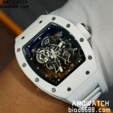 Custom Made Richard Mille RM055 White Ceramic 1:1 Best Edition Vaucher RMUL2 Super Clone