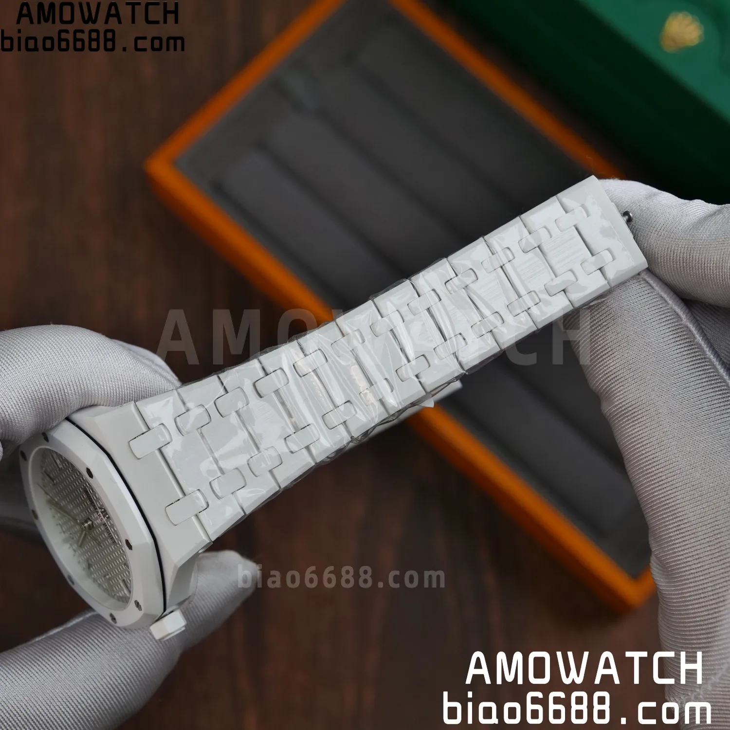 AP Royal Oak 41mm 15500 White Ceramic APSF 1:1 Best Edition White Dial on Ceramic Bracelet A4302 58 889bd5093ce0e16 AMO Watch