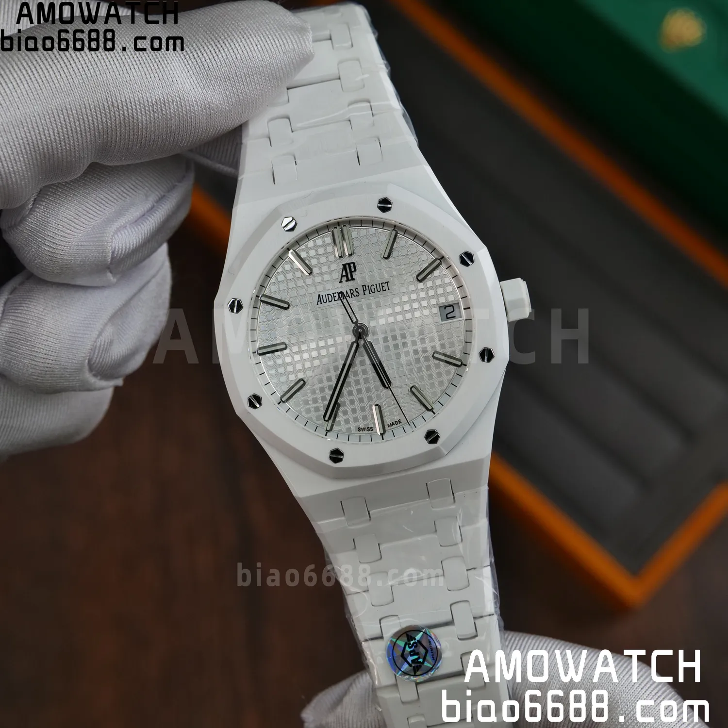 AP Royal Oak 41mm 15500 White Ceramic APSF 1:1 Best Edition White Dial on Ceramic Bracelet A4302 56 b89733575248a39 AMO Watch
