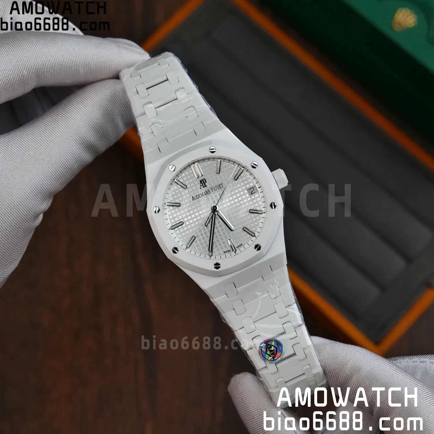 AP Royal Oak 41mm 15500 White Ceramic APSF 1:1 Best Edition White Dial on Ceramic Bracelet A4302 54 d8bdf00adf1924b AMO Watch