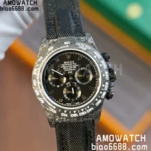 Daytona DIW Black Carbon N6F 1:1 Best Edition Black Dial on Black Nylon Strap SA4130