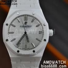 AP Royal Oak 41mm 15500 White Ceramic APSF 1:1 Best Edition White Dial on Ceramic Bracelet A4302