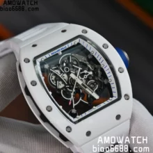 Custom Made Richard Mille Bubba Watson Japan Edition White RM055  1:1 Best Edition Vaucher RMUL2 Super Clone